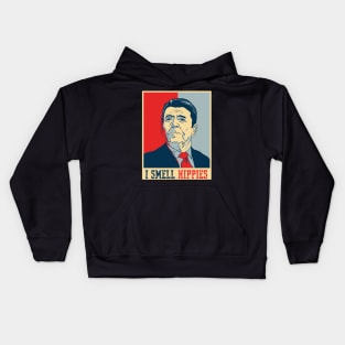 I smell Hippies- Ronald Reagan Kids Hoodie